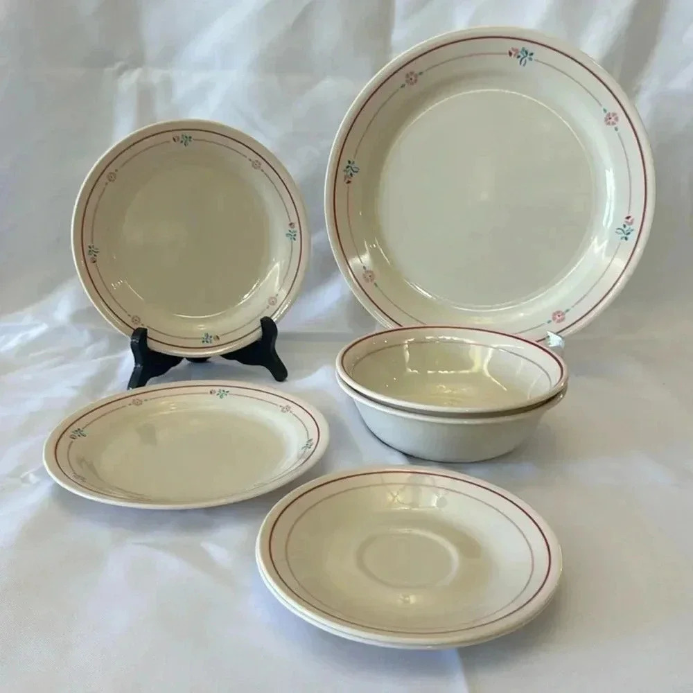 Corelle Cranberry Blossoms Assorted Dinnerware Pieces Lot